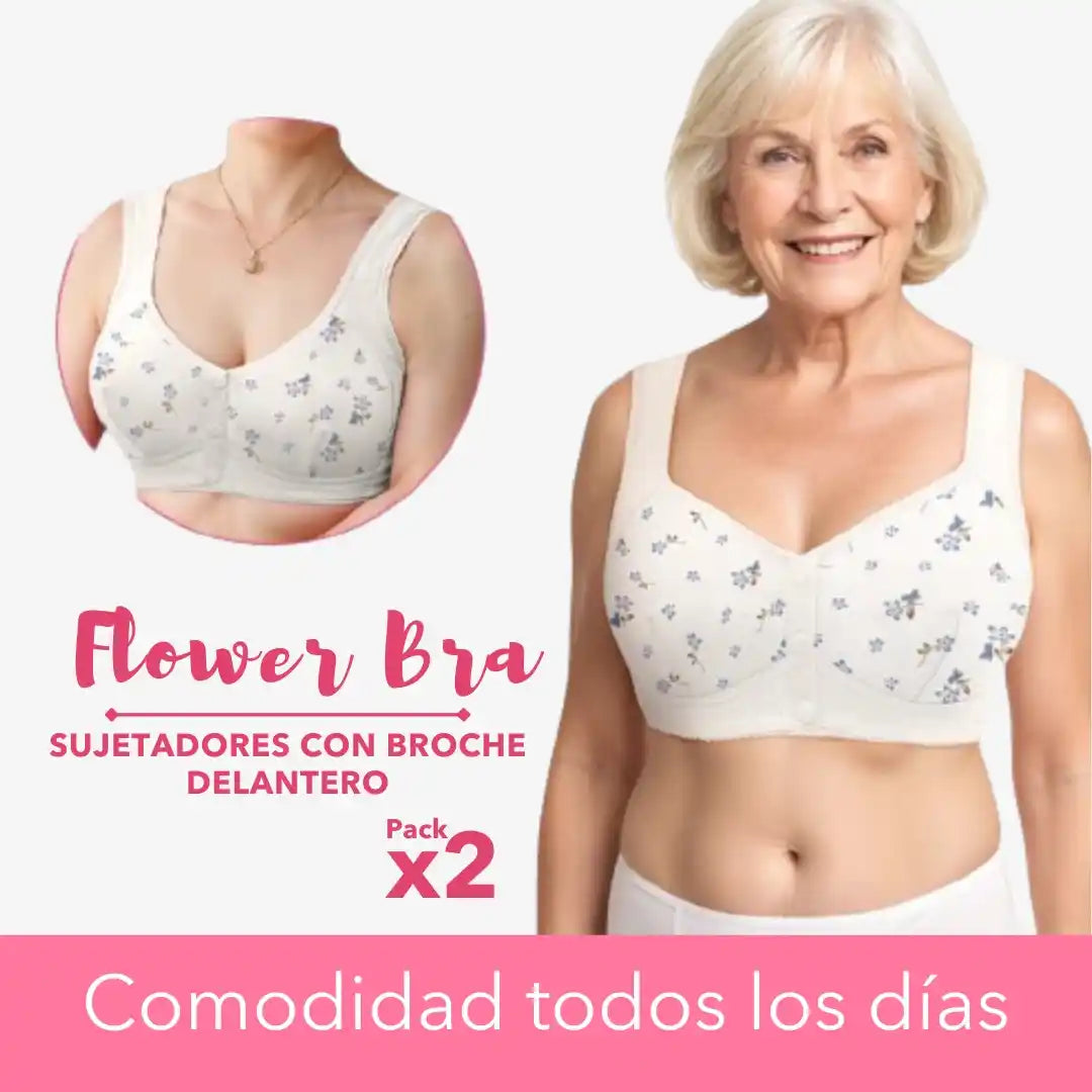 ¡SE AGOTAN! FLOWER BRA PACK X2 NUEVO DISEÑO
