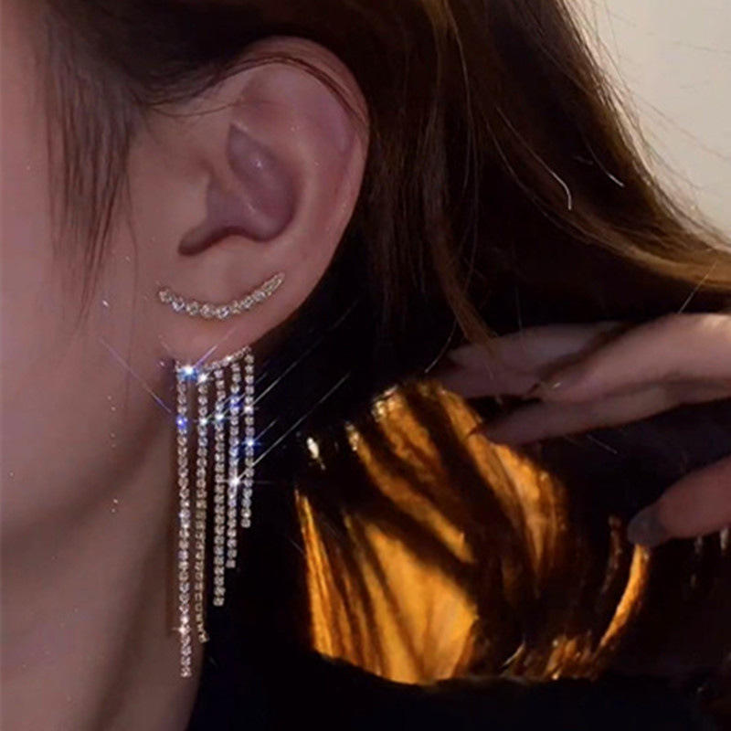 ¡¡PRODUCTO EXCLUSIVO!! PENDIENTES RHINESTONE 2 EN 1