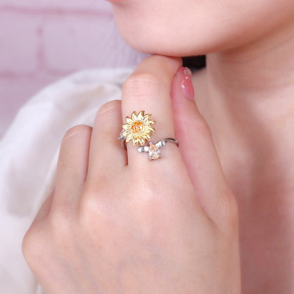 ¡¡GRAN OFERTA 2X1!! ANILLO GIRATORIO DE GIRASOL ANTI-ANSIEDAD