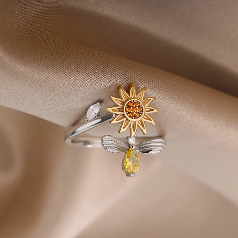 ¡¡GRAN OFERTA 2X1!! ANILLO GIRATORIO DE GIRASOL ANTI-ANSIEDAD