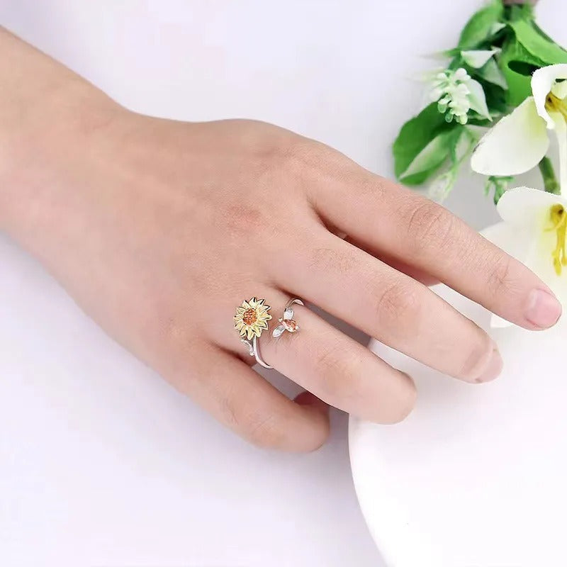 ¡¡GRAN OFERTA 2X1!! ANILLO GIRATORIO DE GIRASOL ANTI-ANSIEDAD