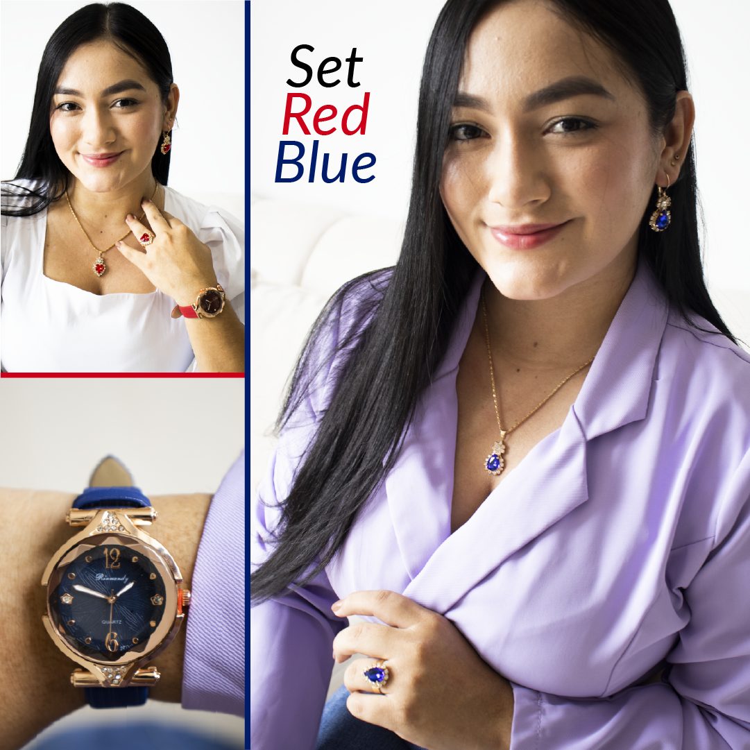 ¡EN TENDENCIA ! SET RED AND BLUE MKT
