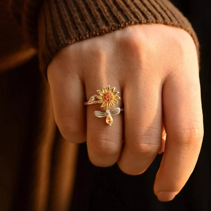 ¡ESPECIAL SAN VALENTÍN! ETERNO GIRASOL anillo y collar