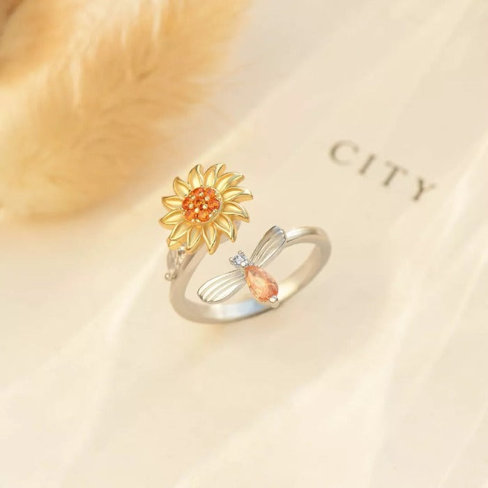 ¡¡GRAN OFERTA 2X1!!  ANILLO GIRATORIO DE GIRASOL ANTI-ANSIEDAD