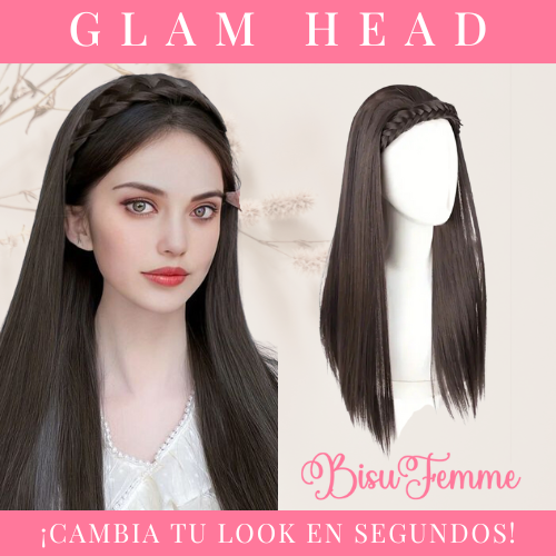 ¡EN TENDENCIA ! PELUCA GLAM HEAD ESTILO DIADEMA