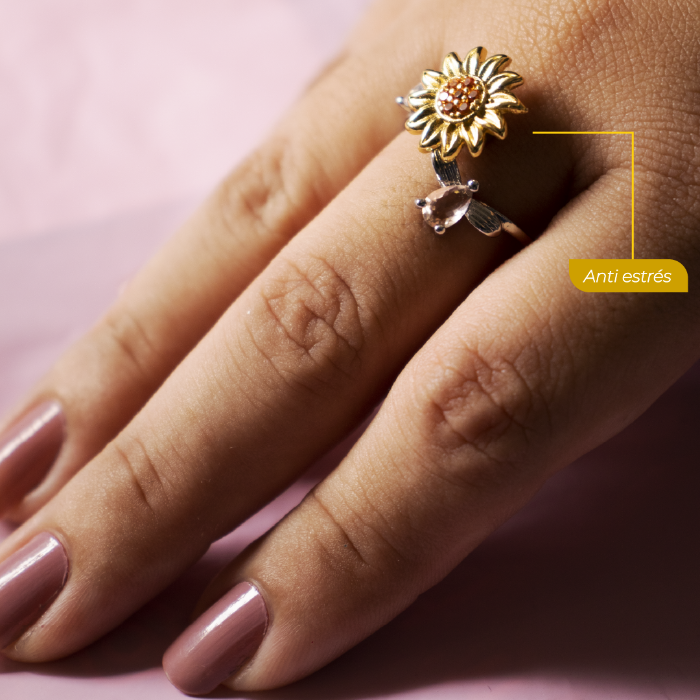 ¡¡GRAN OFERTA 2X1!!  ANILLO GIRATORIO DE GIRASOL ANTI-ANSIEDAD