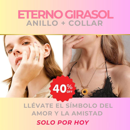 ¡ESPECIAL SAN VALENTÍN! ETERNO GIRASOL anillo y collar