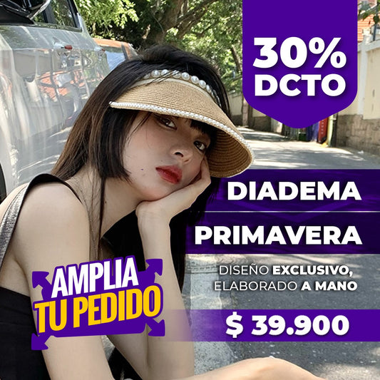 ¡AMPLÍA TU PEDIDO!  DIADEMA PRIMAVERA